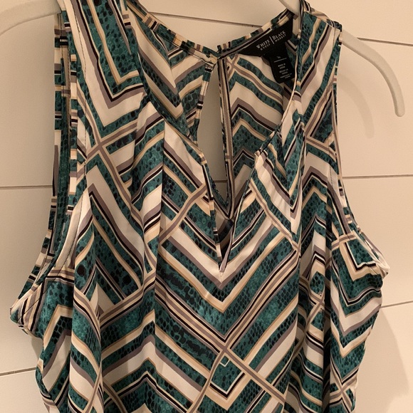 White House Black Market Silky Tank Blouse - Picture 2 of 5